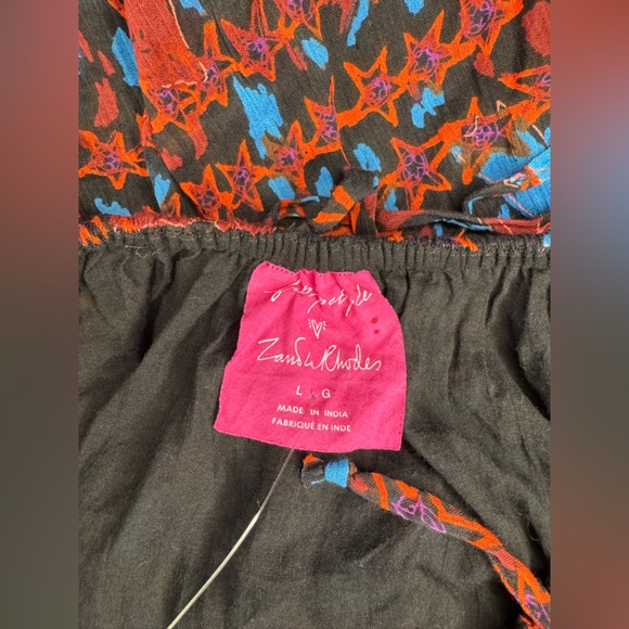 Free People Red and Blue Sleeveless Maxi Dress - Picture 11 of 11